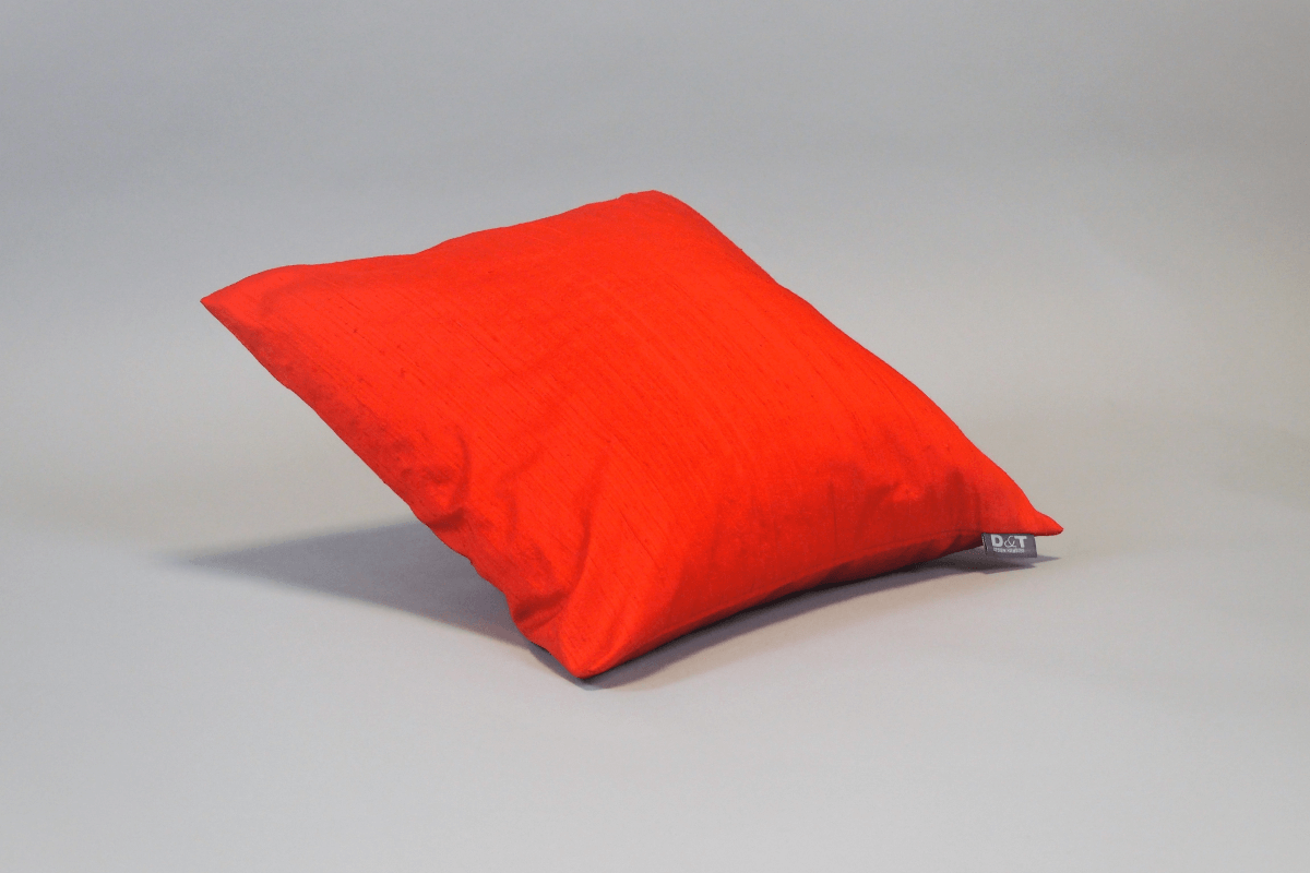 Seidenkissen Dupion Rot