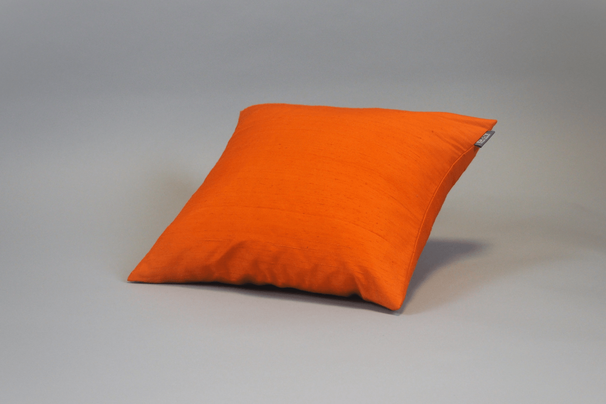 Seidenkissen Dupion Orange